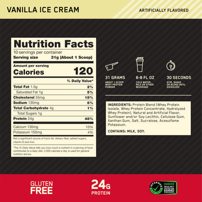 Optimum Nutrition Gold Standard 100% Whey Protein Powder, Double Rich Chocolate, 0.68 Pound (Pack of 1) - Nirvana Guru