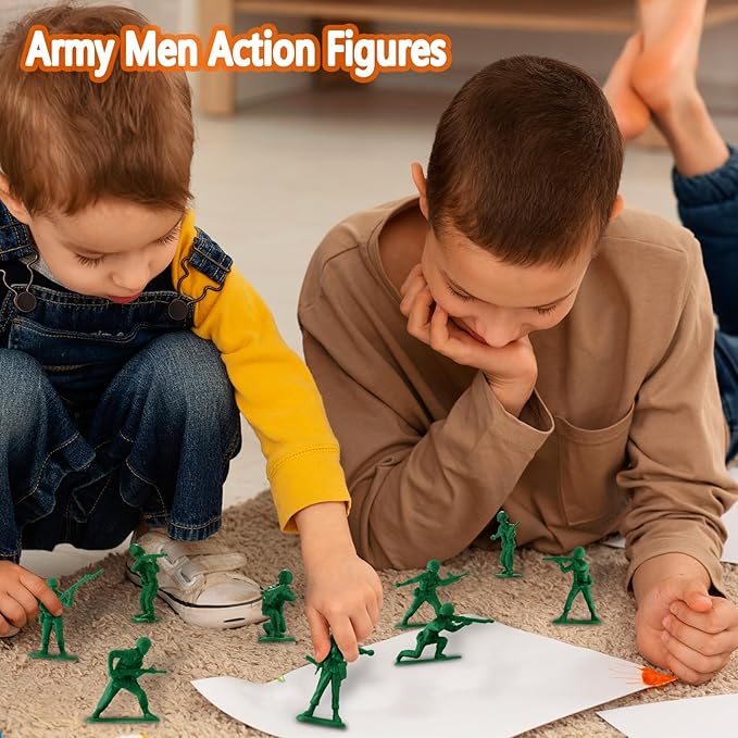 HAPTIME Classic Toy Soldiers Set (50 pcs), Green Army Men Action Figures, Plastic Military Toys for Boys- Inspire Creative Play and Learning Adventures for Kids nirvanaguru