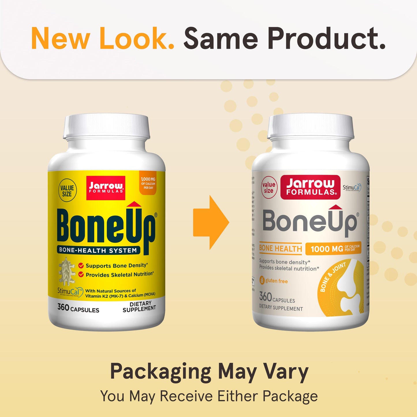 Jarrow Formulas BoneUp for Bone Density - Vitamin D3 and K2, Calcium Support, 360 Capsules, Promotes Skeletal Nutrition, Up to 60 Days Supply - Nirvana Guru
