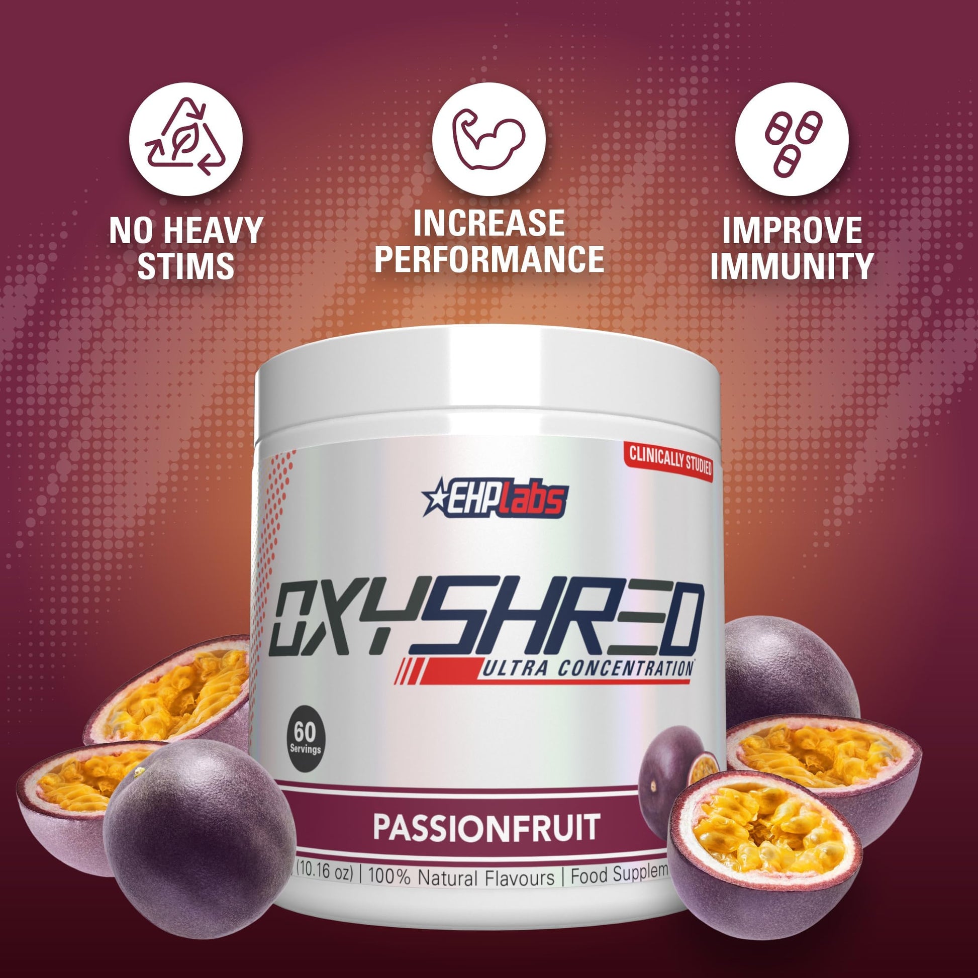 EHP Labs OxyShred Pre Workout Powder - Preworkout Powder with L Glutamine & Acetyl L Carnitine, Energy Boost Drink - Mango, 60 Servings Nirvana Guru