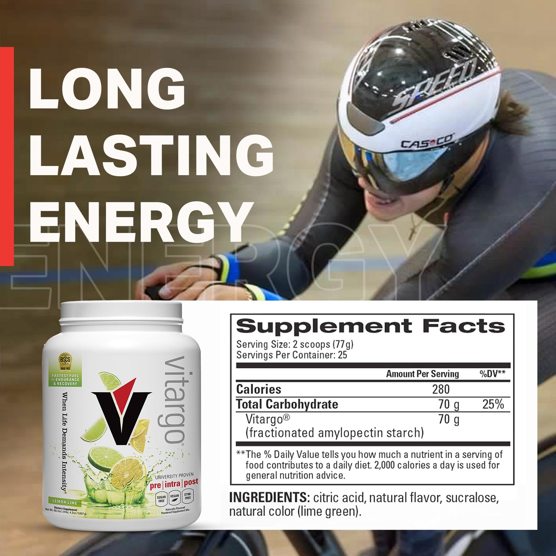 Vitargo Carbohydrate Powder, 2X Faster Absorbing, 4.4 LB Plain, Pre, Intra & Post, Sugar-Free Complex Carb Powder for Recovery, Endurance & Muscle Gain, Made in USA Nirvana Guru