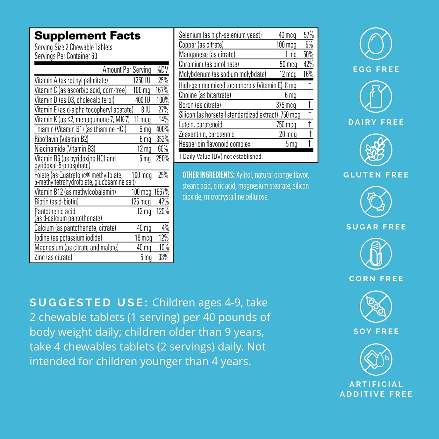 BRAINMD Dr Amen Kids’ NeuroVite, Orange Flavor - 120 Penguin-Shaped Chewables - Multivitamin & Mineral Supplement - Promotes Healthy Development & Growth - Gluten Free - 60 Servings Nirvana Guru