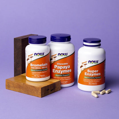 NOW Foods Supplements, Super Enzymes, Formulated with Bromelain, Ox Bile, Pancreatin and Papain,180 Capsules - Nirvana Guru