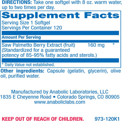 High Absorption Saw Palmetto for Men - Herbal Urinary and Prostate Health Supplement for Men with Saw Palmetto Extract - Non-GMO & Made in The USA in cGMP Facilities - Up to 120 Servings Nirvana Guru