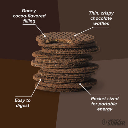 Honey Stinger Organic Honey Waffle Energy Stroopwafel for Exercise, Endurance and Performance Sports Nutrition for Home & Gym, Pre and Post Workout Box of 16 Waffles, 16.96 Ounce (Pack of 16)