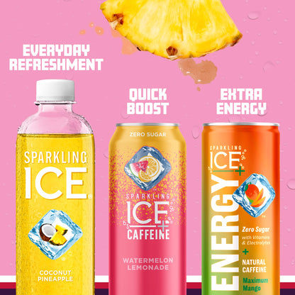 Sparkling Ice Purple Variety Pack, Flavored Water, Zero Sugar, with Vitamins and Antioxidants, 17 fl oz, 12 count (Black Raspberry, Cherry Limeade, Orange Mango, Kiwi Strawberry) - Nirvana Guru