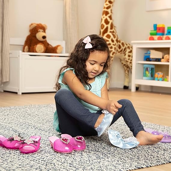 Melissa & Doug Dress-Up Shoes Set for Kids (4 Pairs) – Step In Style! High-Heeled Role Play Shoes – Pretend Play Costume Accessories for Toddlers & Preschool Ages 3+ nirvanaguru