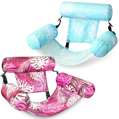 SLOOSH Inflatable Pool Floats Adult,2 Packs Floating Lounge Chairs,Blow up Pool Noodles for Adult Heavy Duty,Floating Chair for Party Summer Water Beach Lake Fun Nirvana Guru