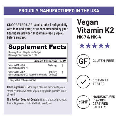 NatureWise Vitamin K2 600mcg Supplement with MK-7 100mcg & MK-4 500mcg - Enhanced Bioavailable Formula - K Complex for Bone and Heart Health - Vegan, Gluten Free, Non-GMO -90 Softgels[3-Month Supply] Nirvana Guru