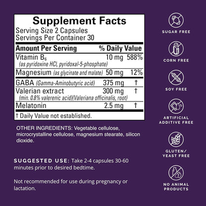 BRAINMD Dr Amen Restful Sleep - 60 Vegan Capsules - with Melatonin, Valerian Extract, GABA & Magnesium - Non-Habit Forming - 60 Total Servings - Pack of 2 Nirvana Guru