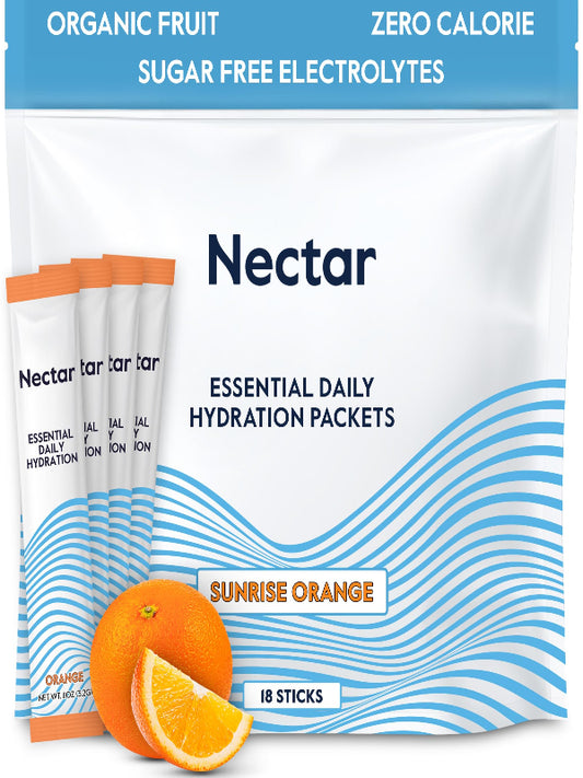 Nectar Hydration Packets - Electrolytes Powder Packets - Sugar Free & 0 Calorie - Organic Fruit Liquid Daily IV Hydrate Packets for Dehydration Relief & Rehydration (Tropical 30 Pack) - Nirvana Guru