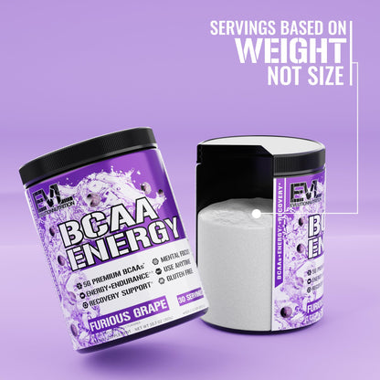 EVL BCAAs Amino Acids Powder - BCAA Energy Pre Workout Powder for Muscle Recovery Lean Growth and Endurance - Rehydrating Post Workout Recovery Drink with Natural Caffeine - Pink Lemonade Nirvana Guru