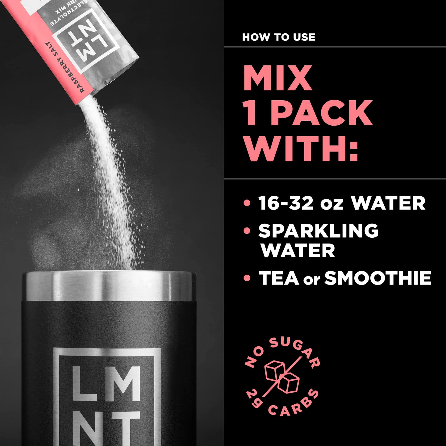 LMNT Zero Sugar Electrolytes - Watermelon Salt | Drink Mix | 30-Count