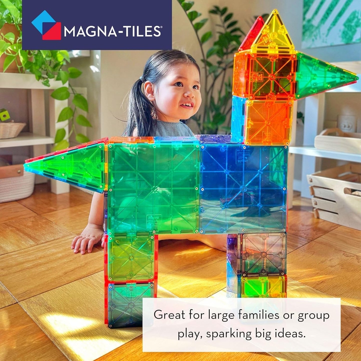 MAGNA-TILES Classic 100-Piece Magnetic Construction Set, The ORIGINAL Magnetic Building Brand Nirvana Guru