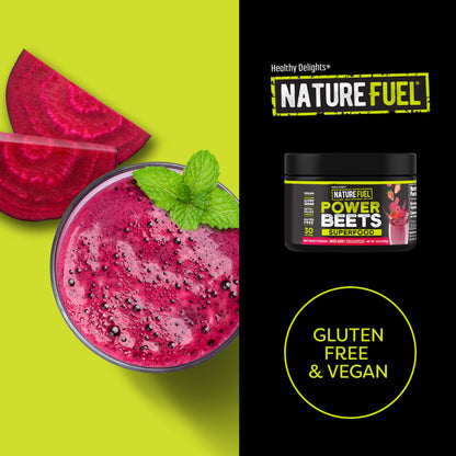 Nature Fuel Power Beets Powder, Delicious Mixed Berry, Concentrated Superfood Supplement, Supports Circulation, Natural Energy & Stamina, Non-GMO, 60 Servings (Packaging May Vary) Nirvana Guru