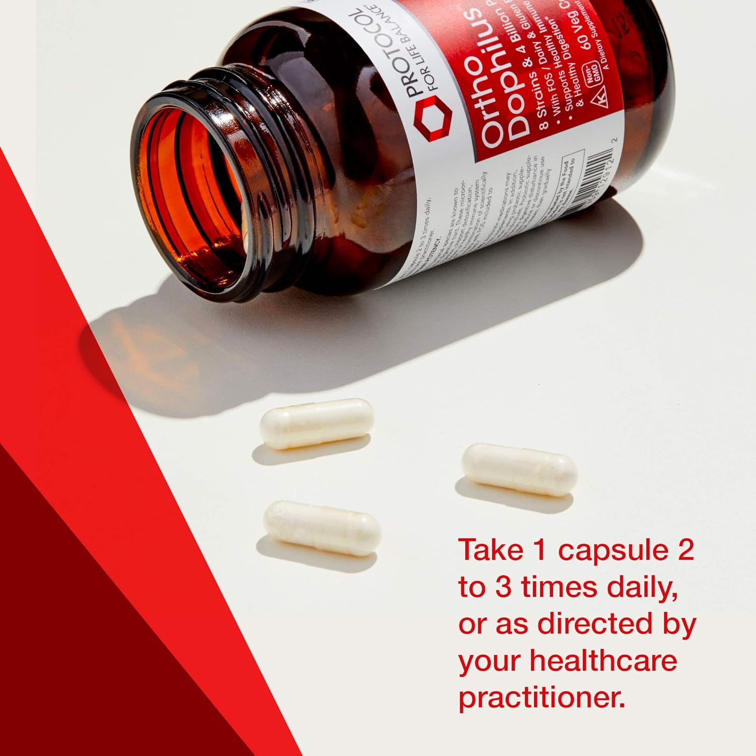 Protocol for Life Balance Ortho Dophilus 8 Strains 4 Billion- 60 Vegetarian Capsules Nirvana Guru