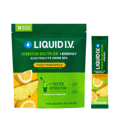Liquid I.V.® Hydration Multiplier +Energy - BlackBerry Peach | Electrolyte Powder Drink Mix | 1 Pack (14 Servings) - Nirvana Guru