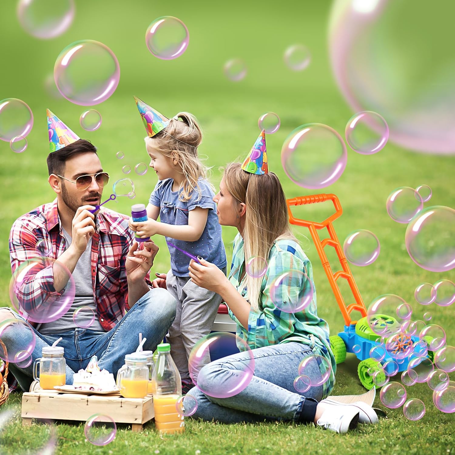 Lydaz Bubble Lawn Mower for Toddlers 1-3, Outdoor Bubble Blower Machine for 1 Year Old Boys Toy Gifts, Kids Push Summer Outside Garden Toys, Halloween Birthday Gifts for Preschool Baby Boys Age 1 2 3 Nirvana Guru