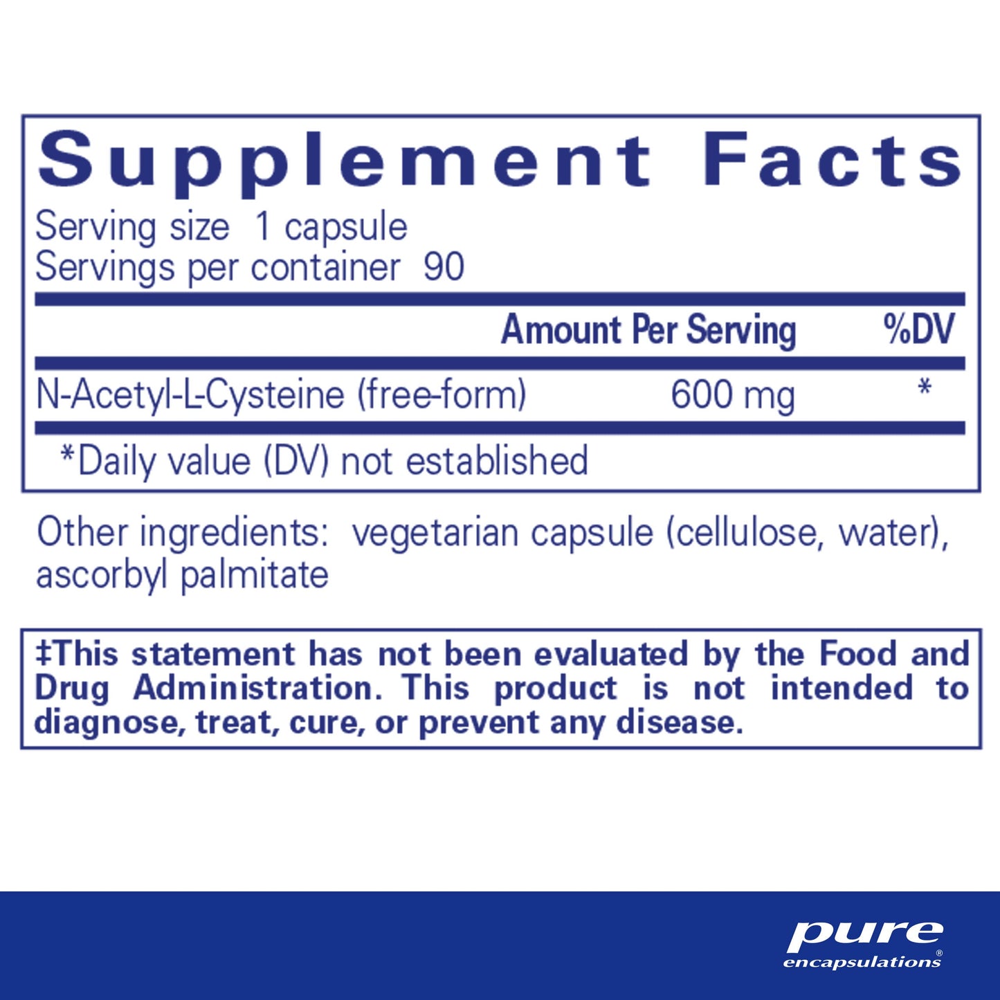 Pure Encapsulations NAC 600 mg - N-Acetyl Cysteine NAC Supplement for Lung Health & Immune Support, Liver Support & Antioxidants* - with Freeform N-Acetyl-L-Cysteine - 90 Capsules Nirvana Guru