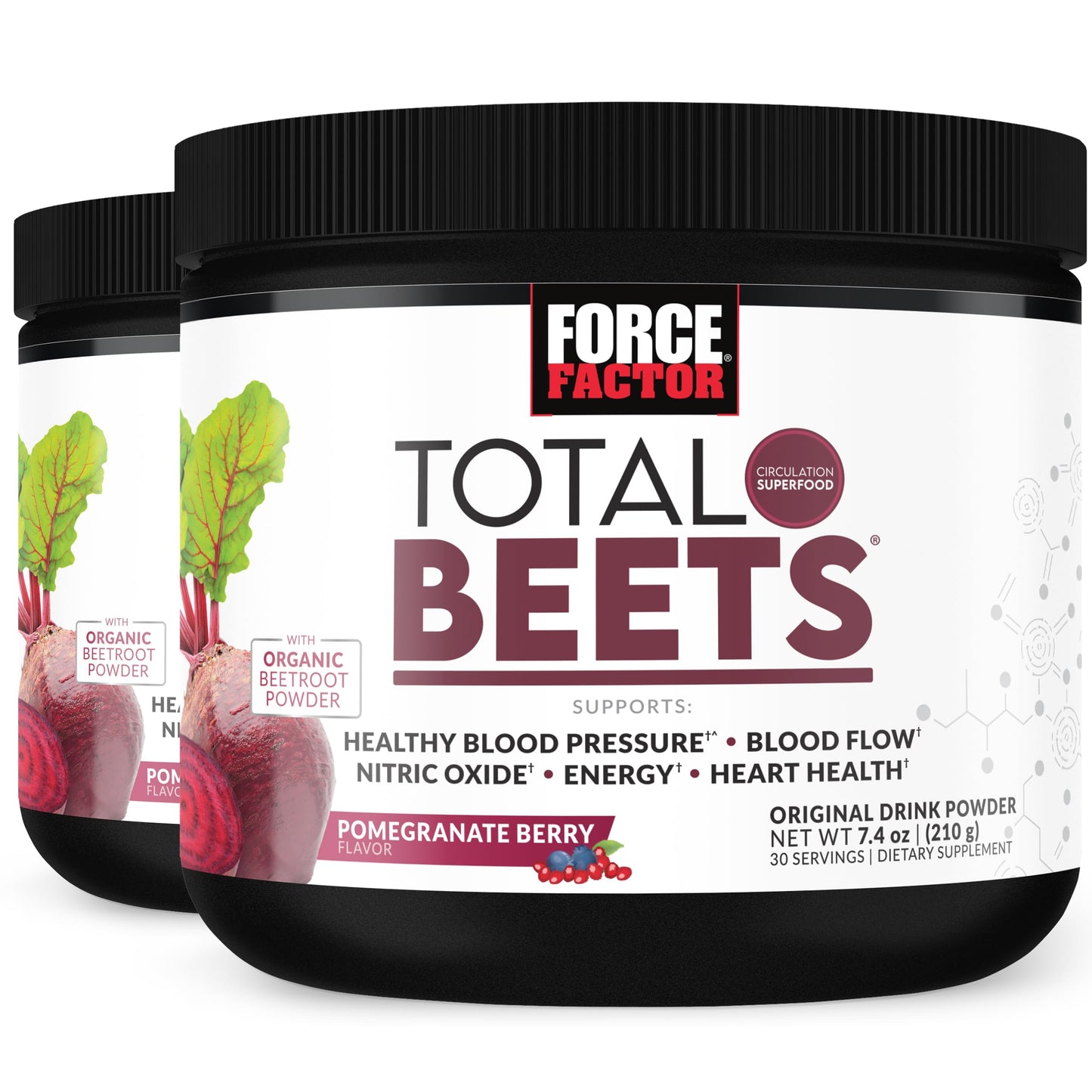 Force Factor Total Beets Drink Mix Superfood Powder with Nitrates to Support Circulation, Blood Flow, Nitric Oxide, Energy, Endurance, and Stamina, Cardiovascular Heart Health Supplement, 30 Servings Nirvana Guru