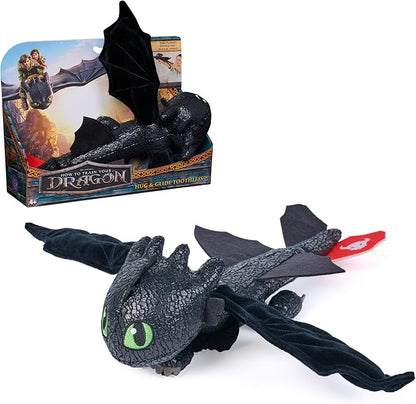 Dreamworks Dragons How to Train Your Dragon, Hug and Glide Toothless Plush Toy, 12” Dragon Stuffed Animal, Kids Toys for Boys Ages 4 and Up nirvanaguru