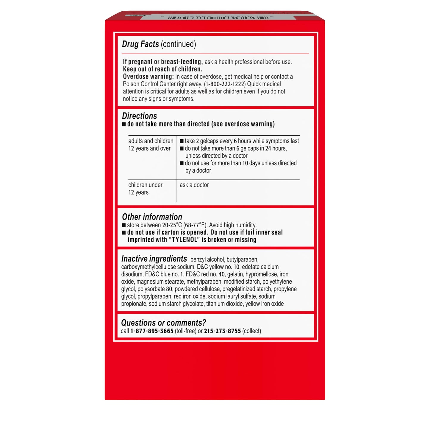 Tylenol Extra Strength Acetaminophen Rapid Release Gels, Extra Strength Pain Reliever & Fever Reducer, Gelcaps with Laser-Drilled Holes, 500 mg Acetaminophen, 100 ct