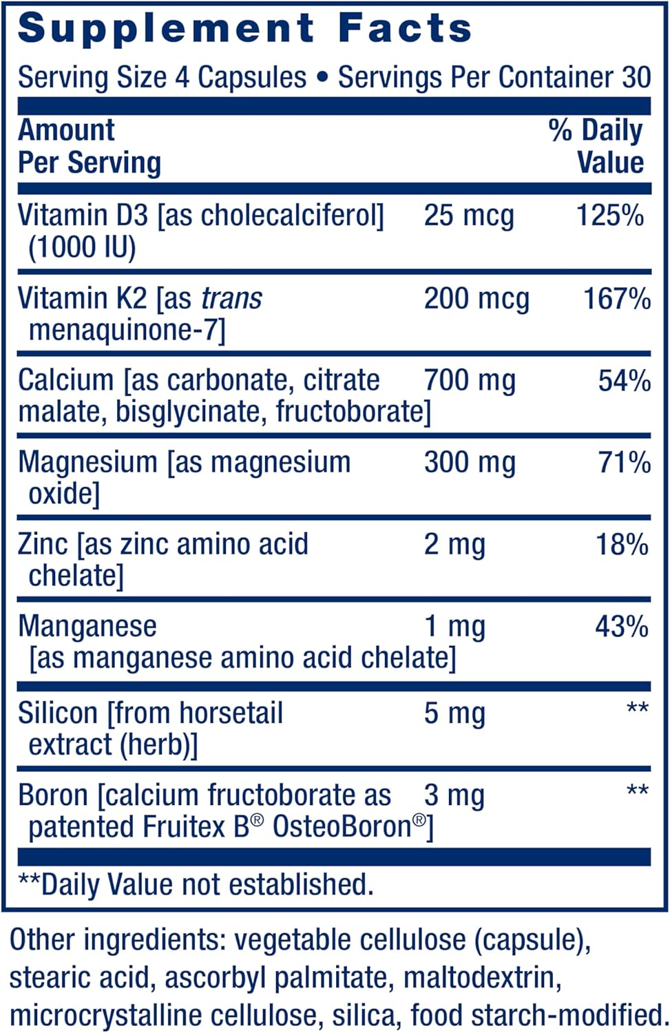 Life Extension Bone Restore + Vitamin K2 Vitamins & Minerals Maintain Bone Health & Strength - Fortifying Nutrients Calcium, D3 & Important Bone Building Minerals - Non-GMO, Gluten-Free -120 Capsules Nirvana Guru