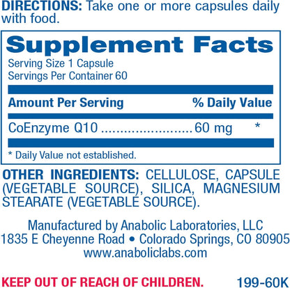 High Absorption CoQ10 Supplement - Clinical Formula Coenzyme Q10 60mg for Skin Heart Energy Antioxidant and Brain Support - Easy to Swallow - Made in The USA in cGMP Facilities - 60 Servings Nirvana Guru