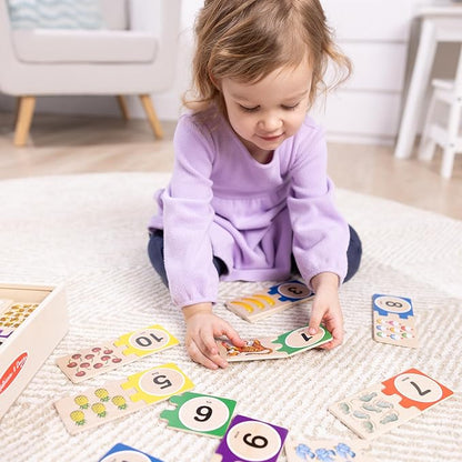Melissa & Doug Self-Correcting Wooden Number Puzzles with Storage Box (40 pcs) nirvanaguru