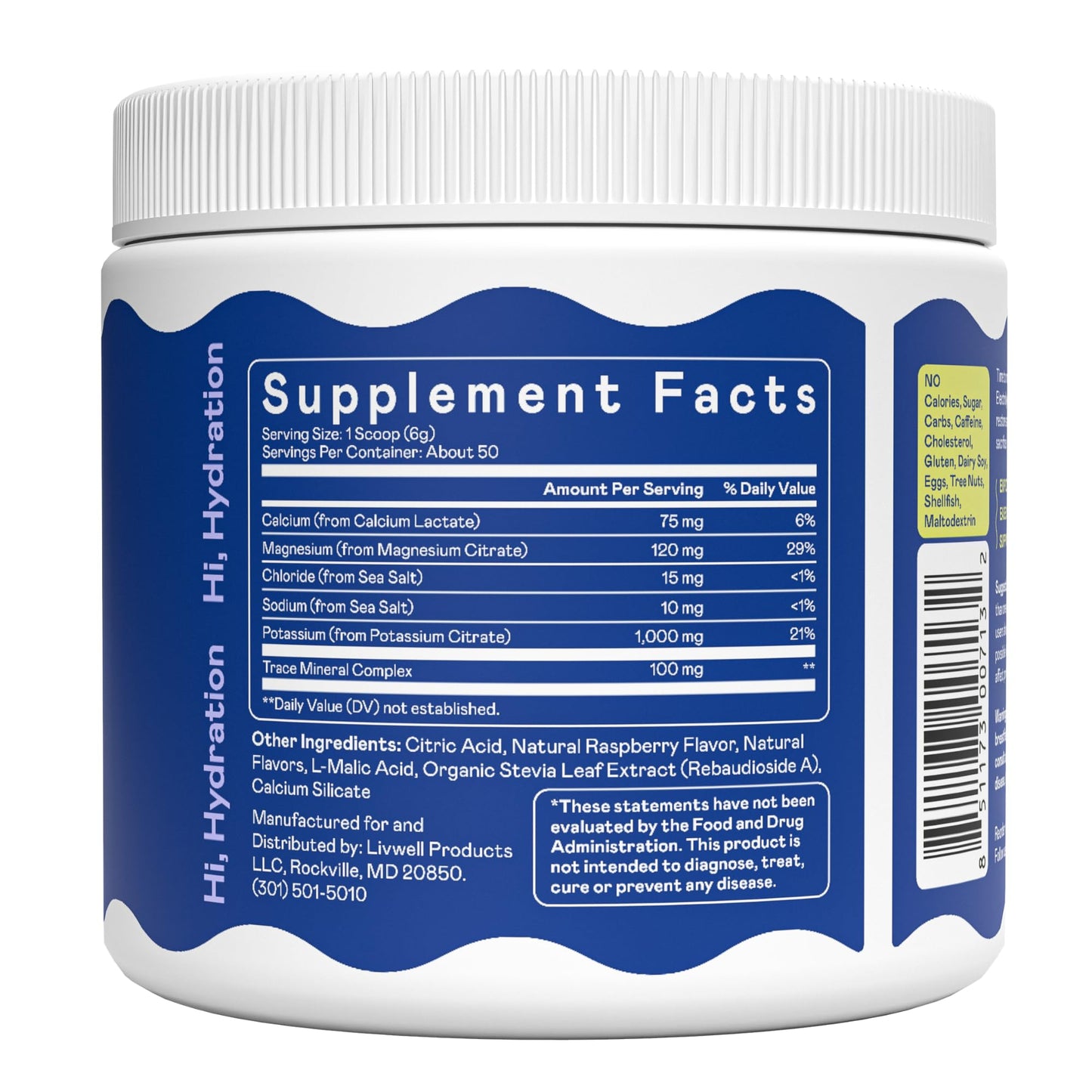 Hi-Lyte Keto K1000 Electrolyte Powder | Raspberry Lemon | Hydration Supplement Drink Mix | Boost Energy & Beat Leg Cramps | No Sugar, No Maltodextrin | 50 Servings