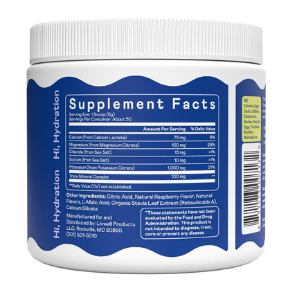 Hi-Lyte Keto K1000 Electrolyte Powder | Raspberry Lemon | Hydration Supplement Drink Mix | Boost Energy & Beat Leg Cramps | No Sugar, No Maltodextrin | 50 Servings