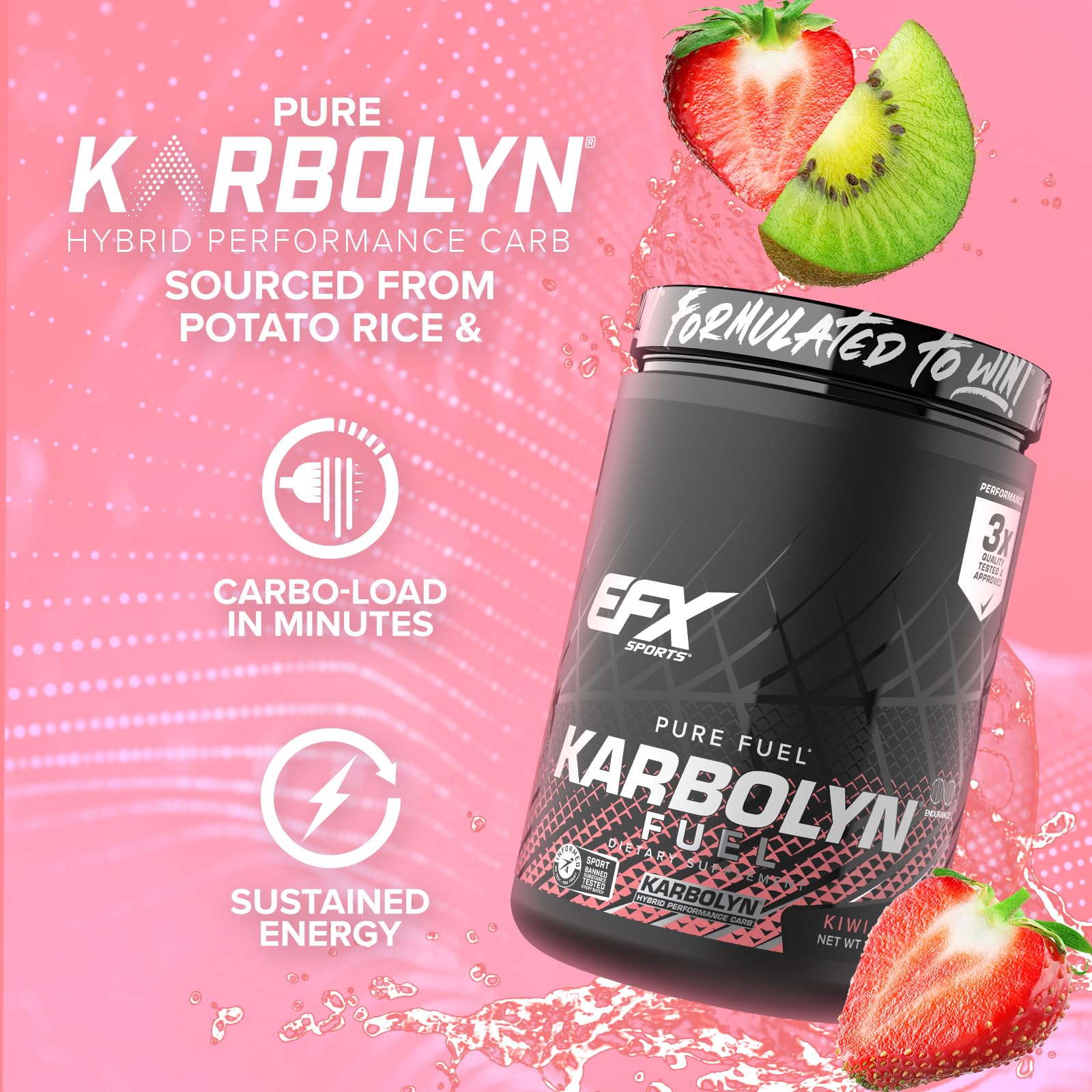 EFX Sports Karbolyn Fuel | Fast-Absorbing Carbohydrate Powder | Carb Load, Sustained Energy, Quick Recovery | Stimulant Free | 39 Servings (Neutral) Nirvana Guru