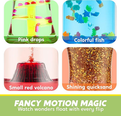 JOYIN 4-Pack Fidget Tubes for Kids, Sensory Tubes, Stress Relief Toy, Speech Therapy Materials, Calming Toys for Children with Autism, Calm Down Corner Classroom Supplies, School Gifts for Toddlers nirvanaguru