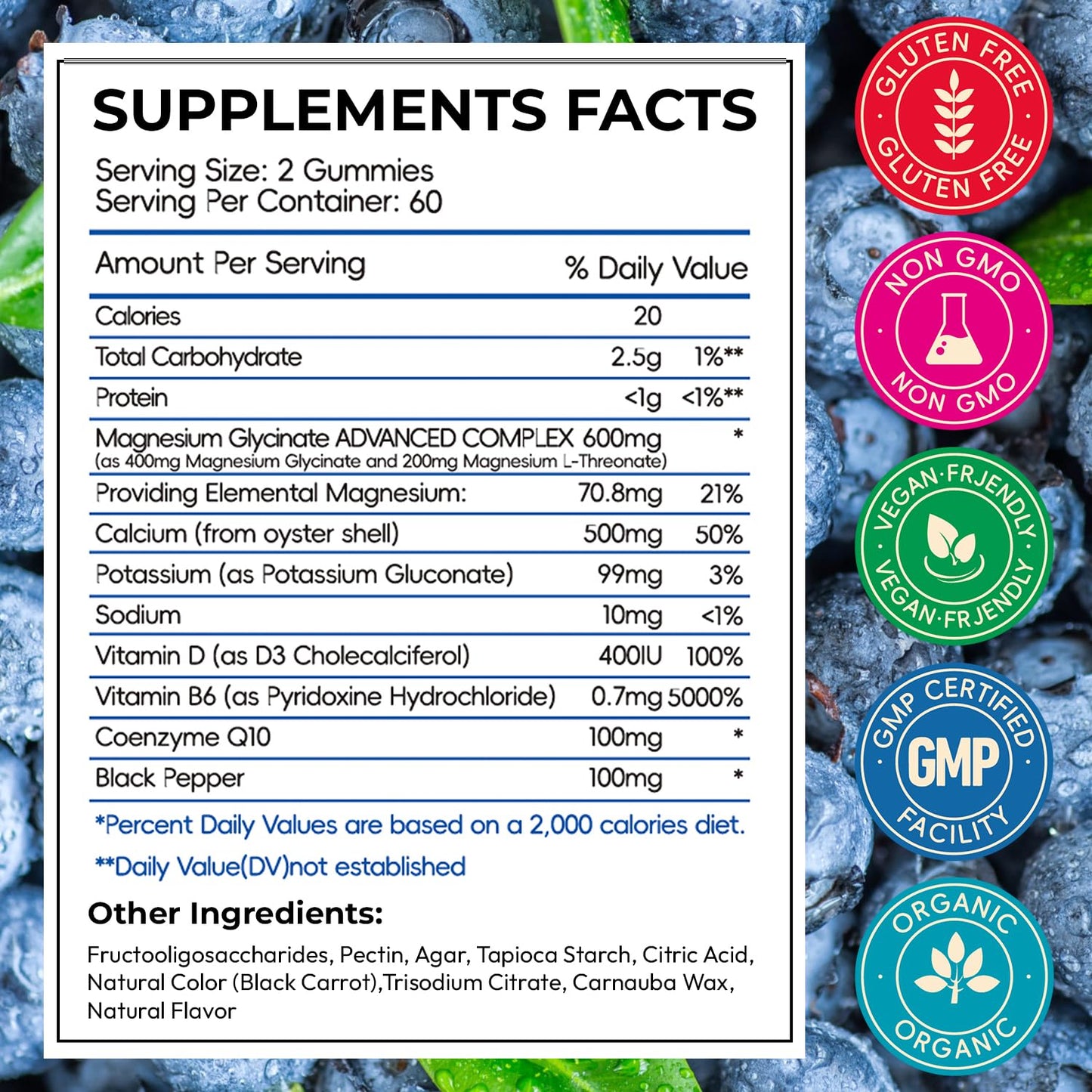 Magnesium Glycinate Gummies 600mg, High Absorption Magnesium Gummies with L-Threonate, Calcium, Vitamin B6, D3, Sugar Free Chews for Adults & Kids Relaxation, Stress Relief, Night Rest Nirvana Guru