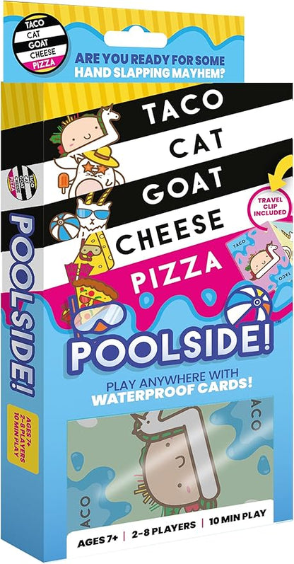 Taco Cat Goat Cheese Pizza Pool Edition Wildly Entertaining Waterproof Card Game for Outdoor Game Days | Easy to Play with 10 Minute Rounds | Fun for Kids, Teens, Adults, and Families | 2-8 Players nirvanaguru