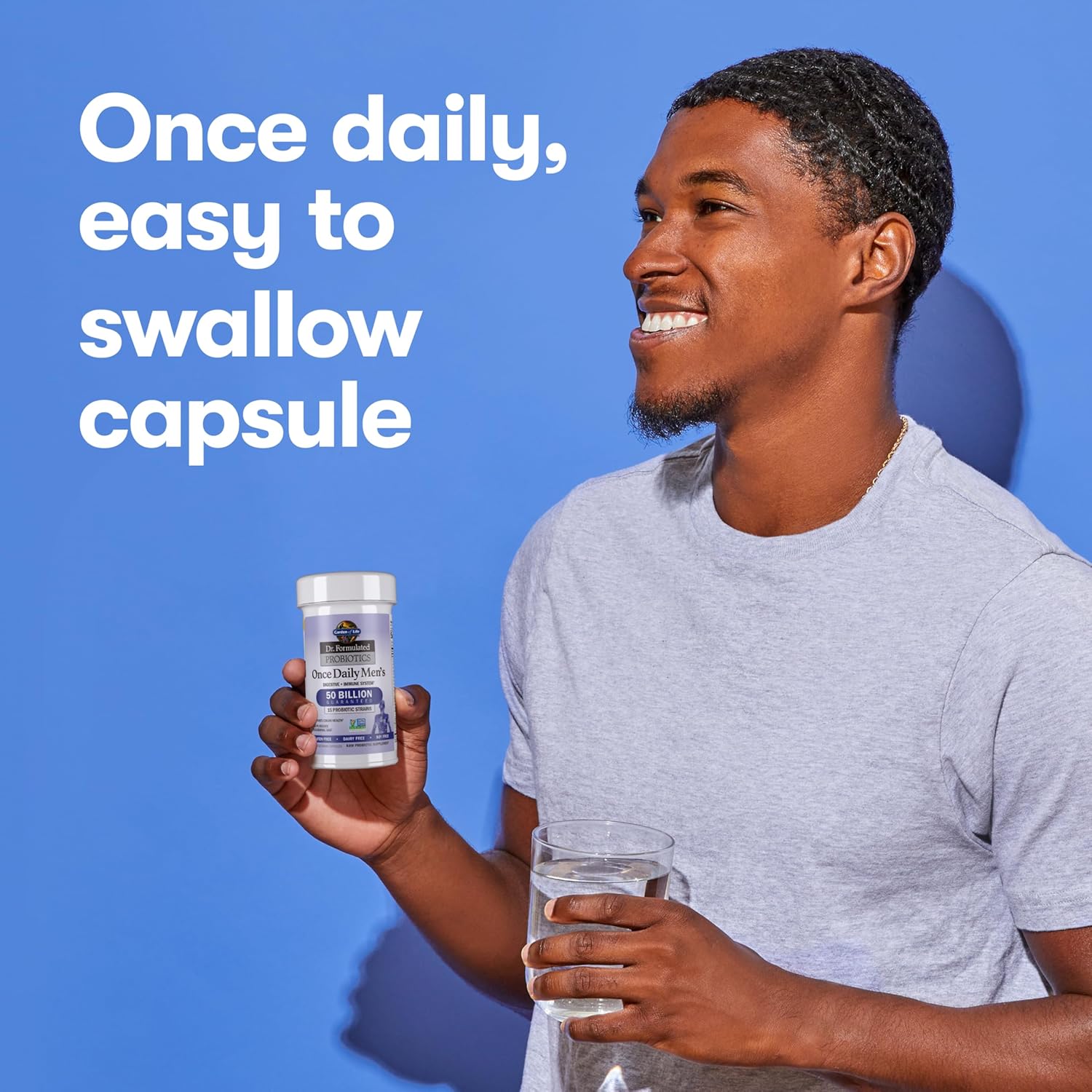 Garden of Life Probiotics for Men Dr Formulated 50 Billion CFU 15 Probiotics for Digestive Health + Organic Prebiotic Fiber for Colon & Immune Support, Daily Gas Relief, Shelf Stable, 30 Capsules - Nirvana Guru