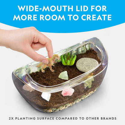 NATIONAL GEOGRAPHIC Light Up Terrarium Kit for Kids - Build a Dinosaur Habitat with Real Plants & Gemstones, Science Kit Gift for Boys & Girls, Dinosaur Toys for Kids Nirvana Guru