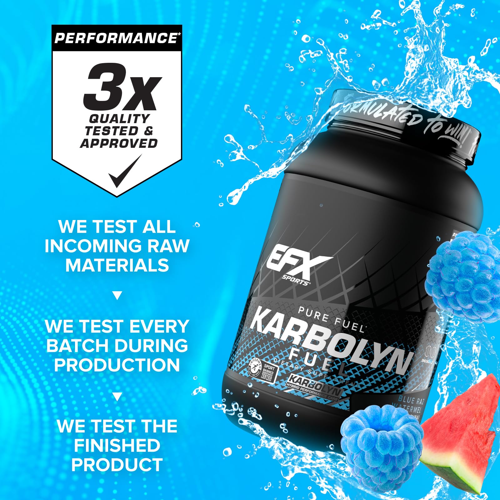 EFX Sports Karbolyn Fuel | Fast-Absorbing Carbohydrate Powder | Carb Load, Sustained Energy, Quick Recovery | Stimulant Free | 39 Servings (Neutral) Nirvana Guru