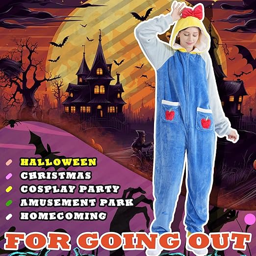 Beauty Shine Unisex Adult Onesie One Piece Pajamas Cosplay Cartoon Costume Halloween Christmas Sleepwear Jumpsuit Homewear nirvanaguru