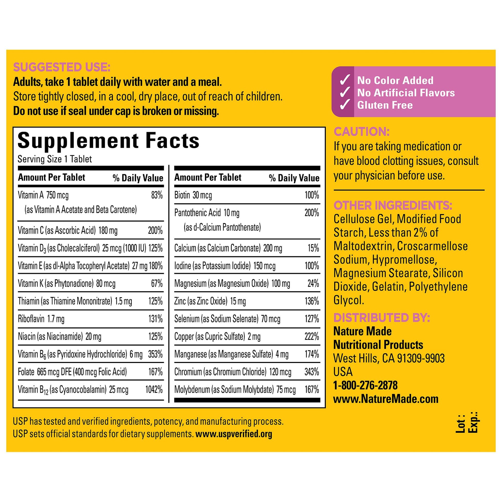 Nature Made Multivitamin For Her 50+ with No Iron, Womens Multivitamin for Daily Nutritional Support, Multivitamin for Women, 90 Tablets, 90 Day Supply - Nirvana Guru