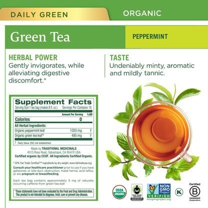 Traditional Medicinals Tea, Organic Green Tea Matcha, Genmaicha, Supports Health, 96 Tea Bags (6 Pack) - Nirvana Guru