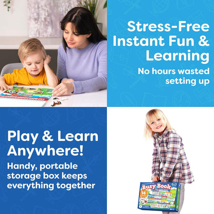 Montessori Preschool Busy Book for Toddlers Ages 3 and Up - Preassembled - Preschool Learning Activities Homeschool Montessori Toys - Gifts for 3 Year Old Boys - 4 Year Old Girl Birthday Gifts Nirvana Guru