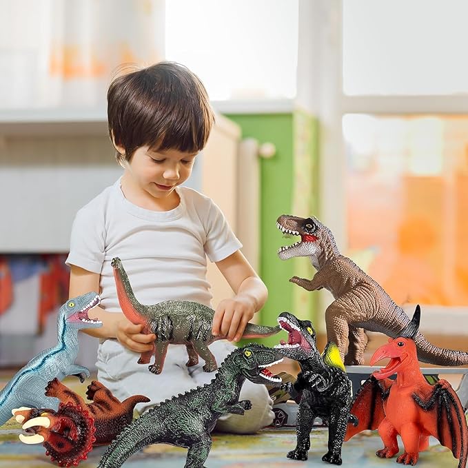 7 Piece Jumbo Dinosaur Toys Big Dinosaur Toy for Boys Realistic Giant Dinosaur Toys for Kids 3-5 - Perfect Dinosaur Gifts for Kids Nirvana Guru