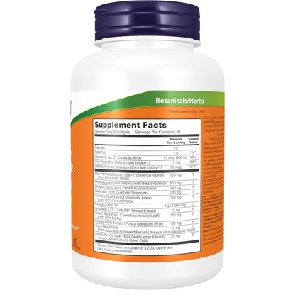 NOW Foods Supplements, Prostate Health, Clinical Strength Saw Palmetto, Beta-Sitosterol & Lycopene, 180 Softgels - Nirvana Guru