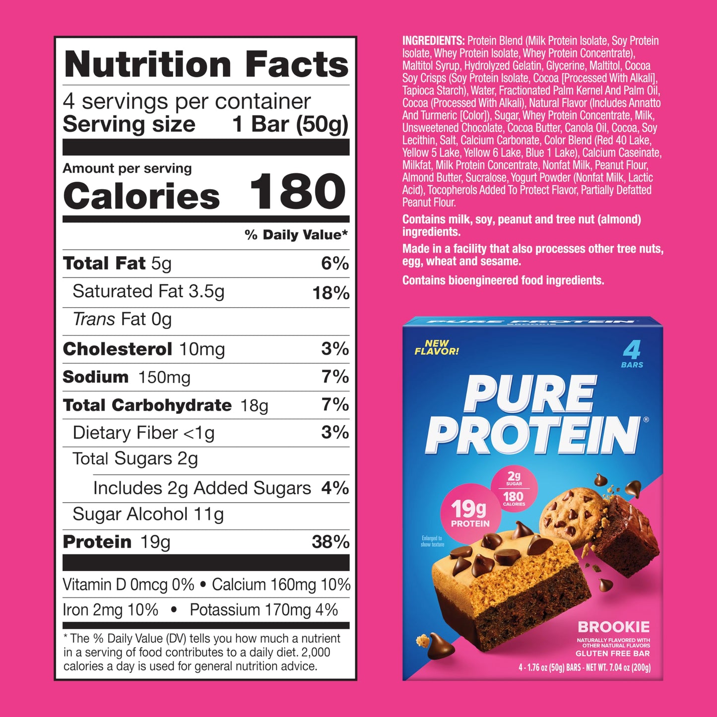 Pure Protein Bars, High Protein, Nutritious Snacks to Support Energy, Low Sugar, Gluten Free, Chocolate Deluxe, 1.76 oz., 12 Count(Pack of 1) (Packaging may vary)