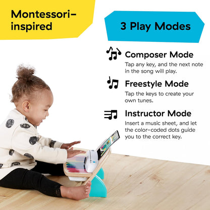 Baby Einstein and Hape Magic Touch Wooden Toy Piano, Montessori Musical Learning Toy for Babies and Toddlers 6mo+ Nirvana Guru