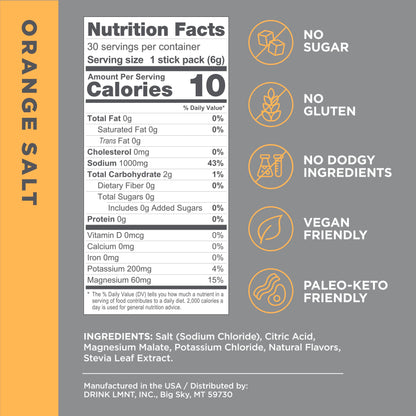LMNT Zero Sugar Electrolytes - Watermelon Salt | Drink Mix | 30-Count