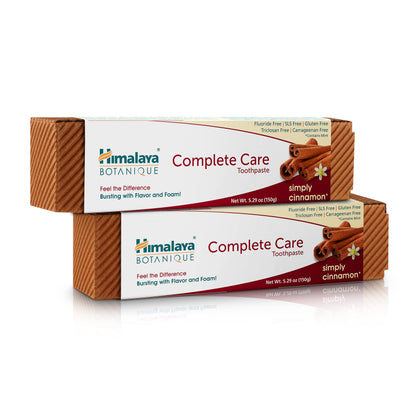 Himalaya Botanique Complete Care Toothpaste, Variety Pack - Fluoride Free Toothpaste for Clean Teeth & Fresh Breath - Vegan, Gluten Free, No Artificial Flavors, 5.29 oz (Pack of 4) - Nirvana Guru