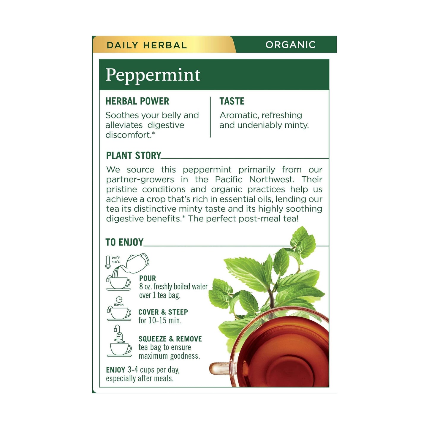 Traditional Medicinals Tea Peppermint Organic, 16 ct - Nirvana Guru