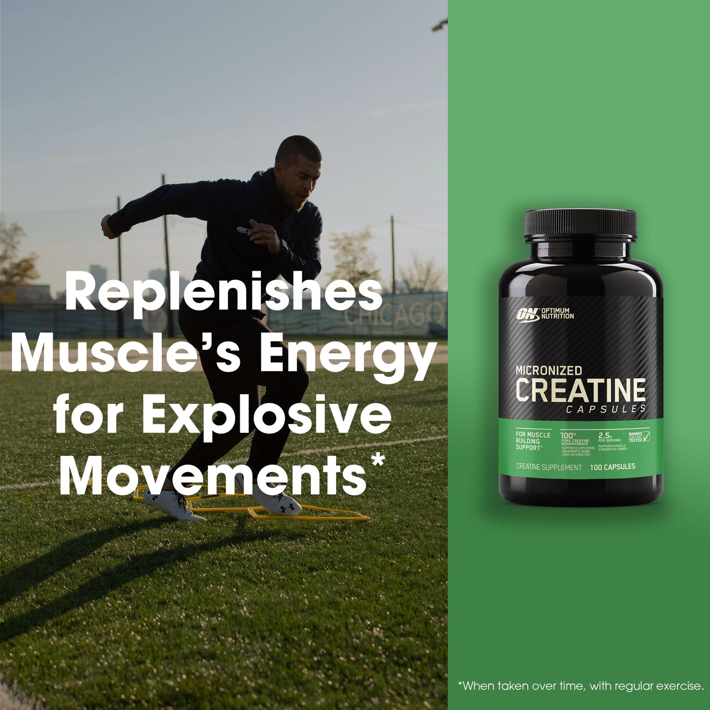 Optimum Nutrition Micronized Creatine Monohydrate Capsules, Keto Friendly, 2500mg, 100 Capsules - Nirvana Guru